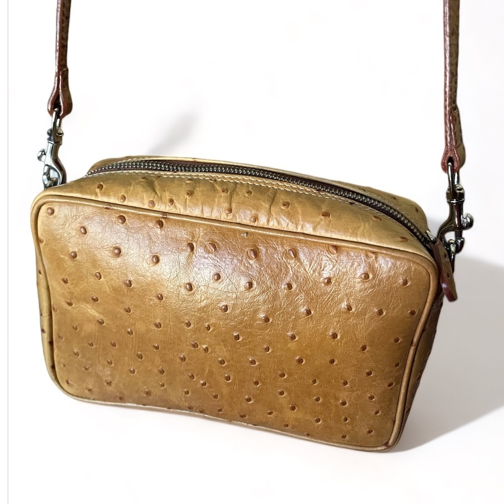Dooney and Bourke vintage ostrich leather Italian crossbody